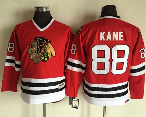 Blackhawks #88 Patrick Kane Red CCM Throwback Stitched Youth NHL Jersey